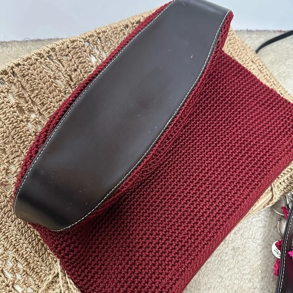 The Sak Elliott Lucca Hobo Bag Handbag Purse in Burgundy